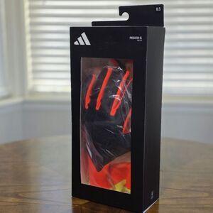 Adidas Predator Goalkeeper Pro Gloves FSP Black Orange White Texturized Size 8.5